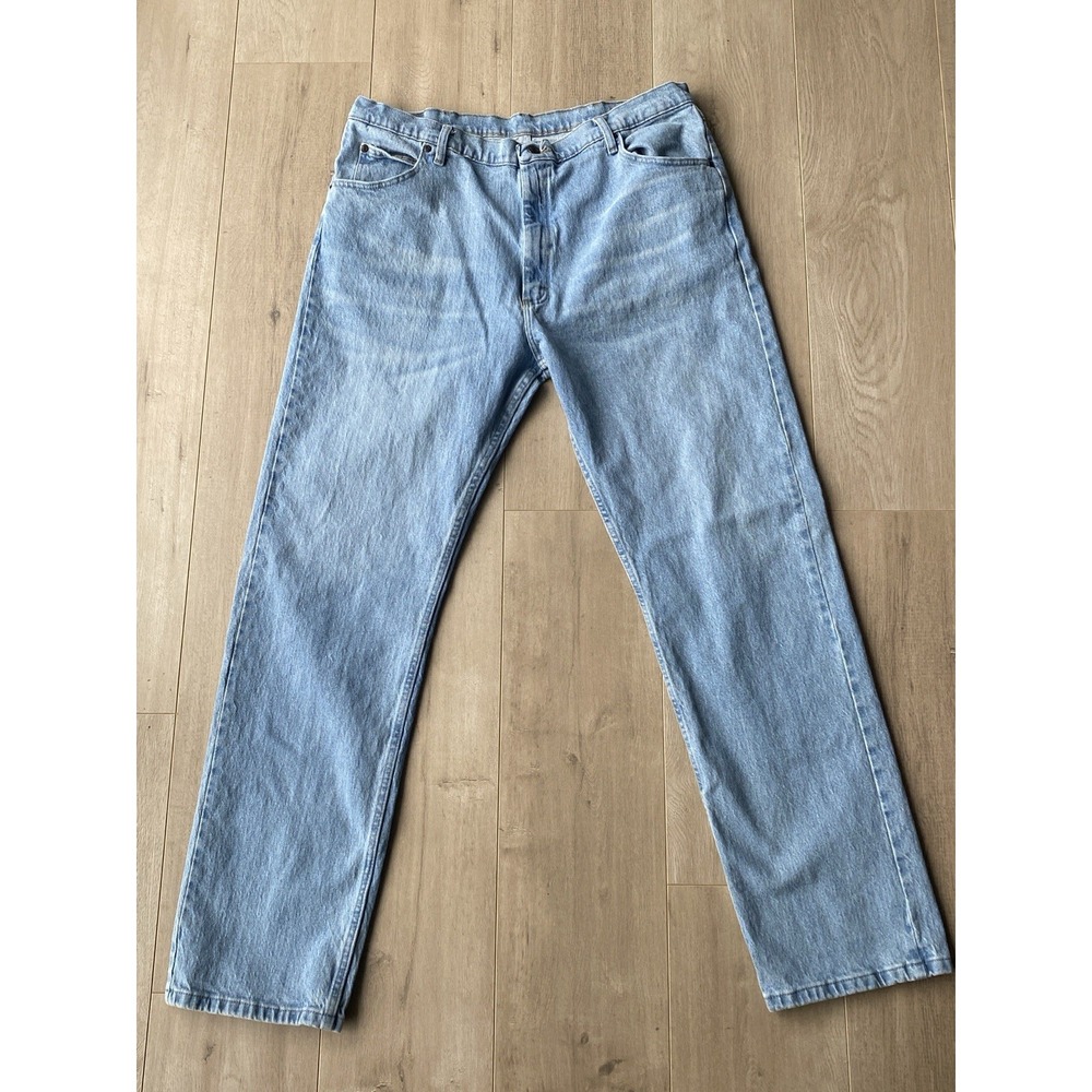 Vintage Wrangler Jeans Mens 40x34 Blue Faded Denim Straight Leg Y2K